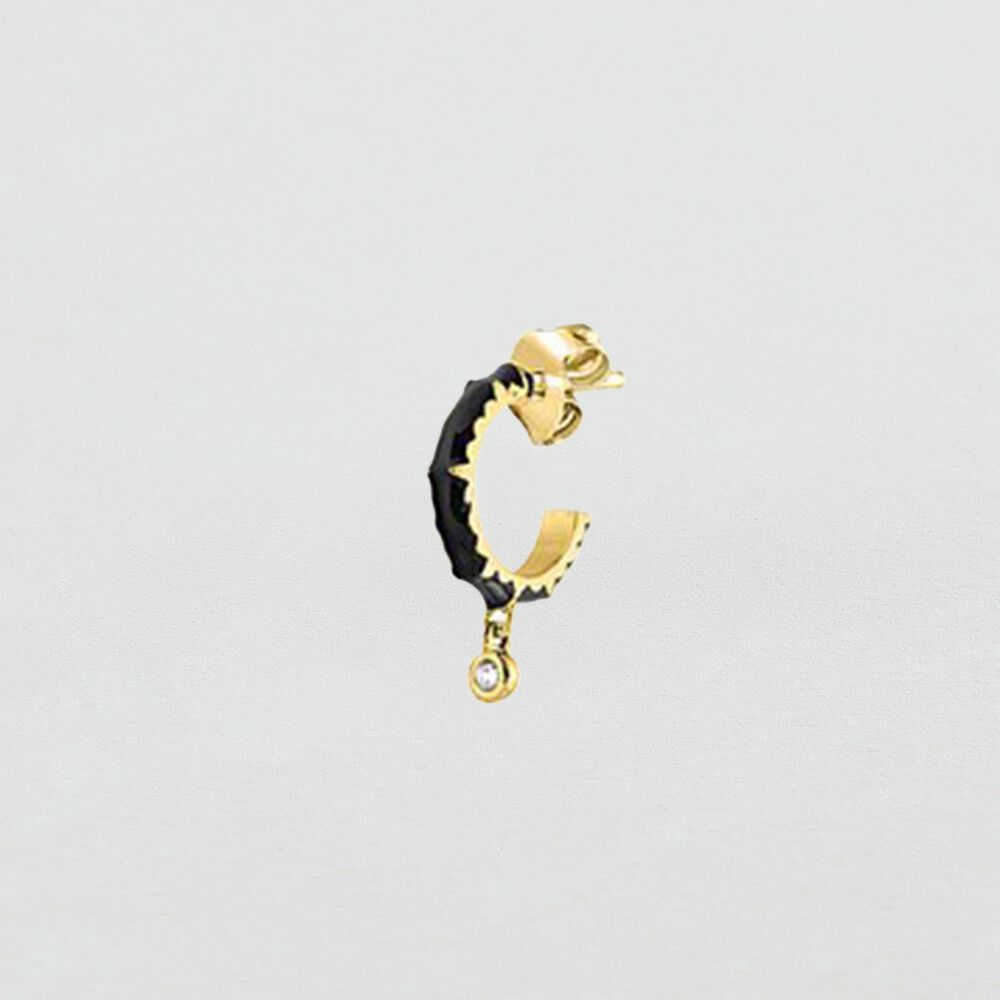 Hoop piercing JUNGLY - Black / Gold - Outlet  | Agatha