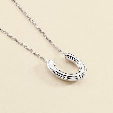 Mid-length necklace 1960 - Silver - 19:38  | Agatha