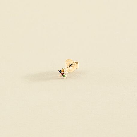 Piercing stud FLORAL - Multicolor / Gold - All jewellery  | Agatha