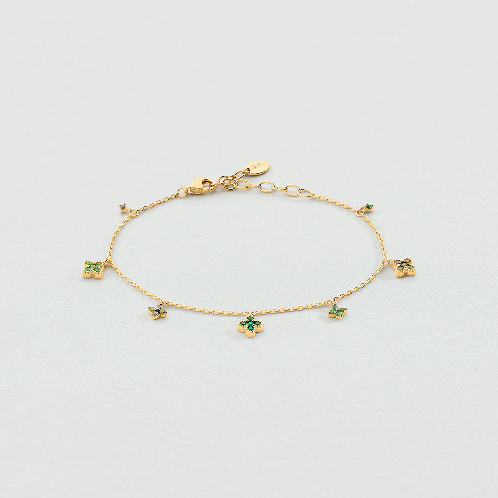 Link bracelet BELOVED - Green / Golden - Beloved  | Agatha