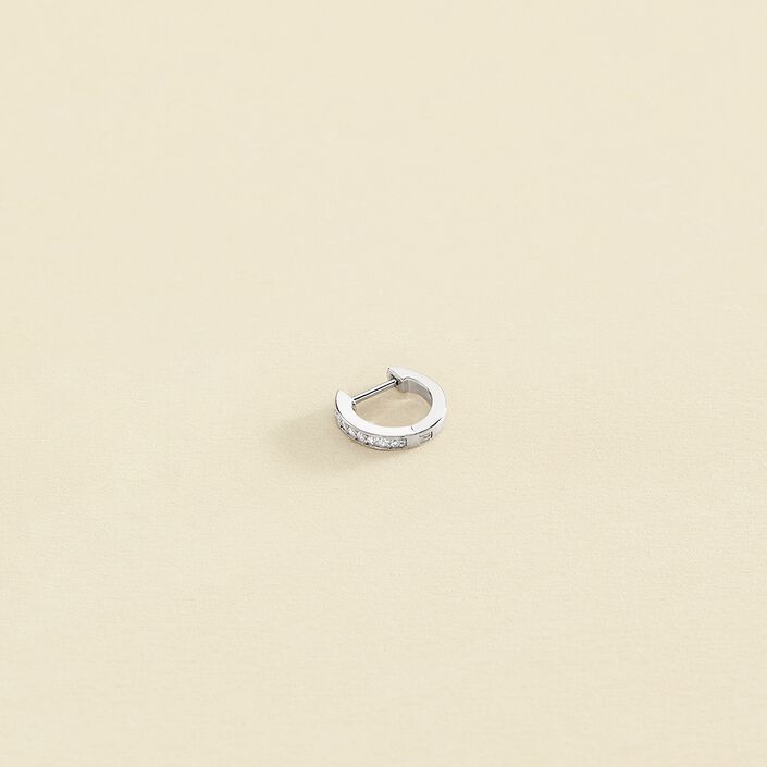 Hoop piercing CRIODIAM - Crystal / Silver - All jewellery  | Agatha