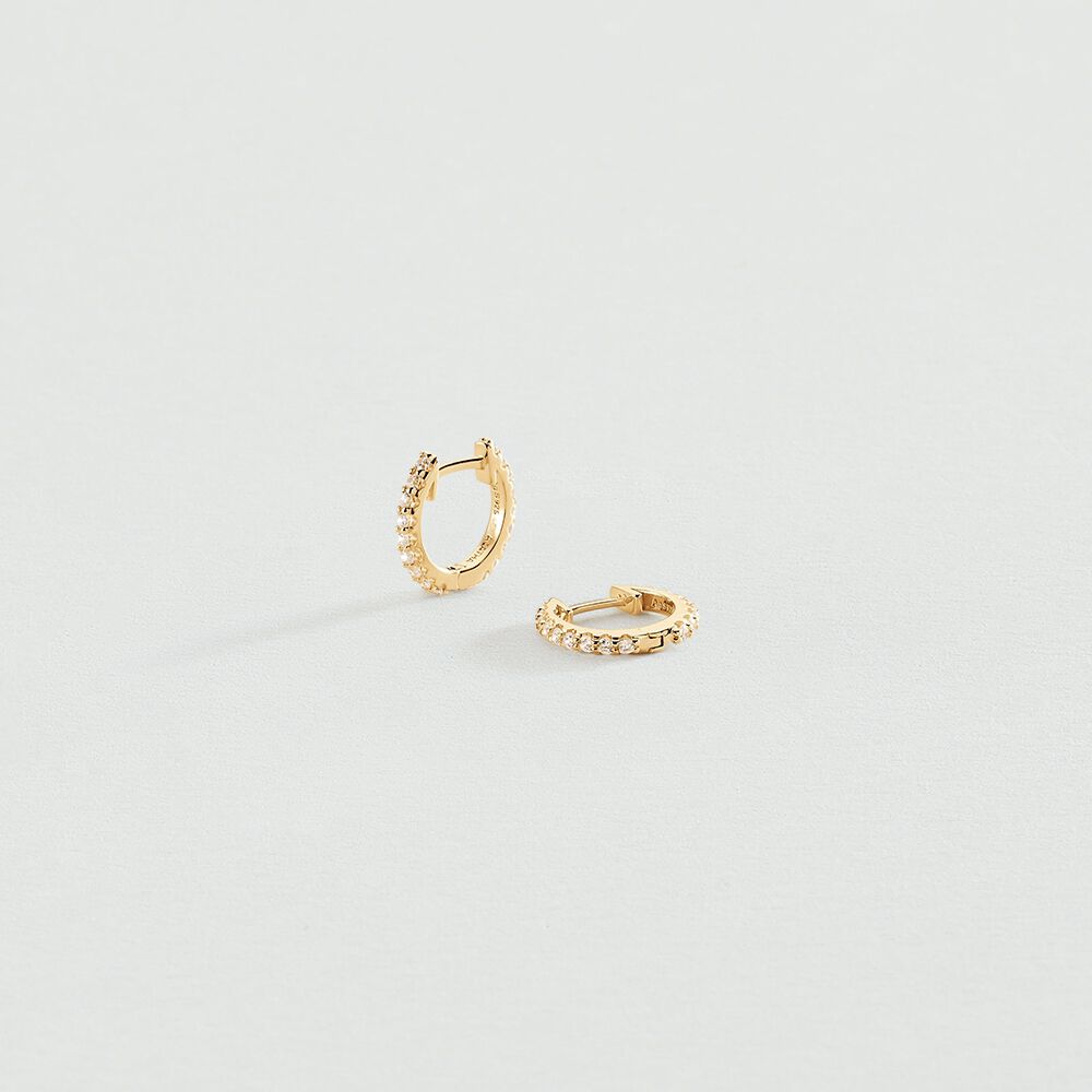 Hoops RONDOU - Crystal / Golden - Earrings  | Agatha