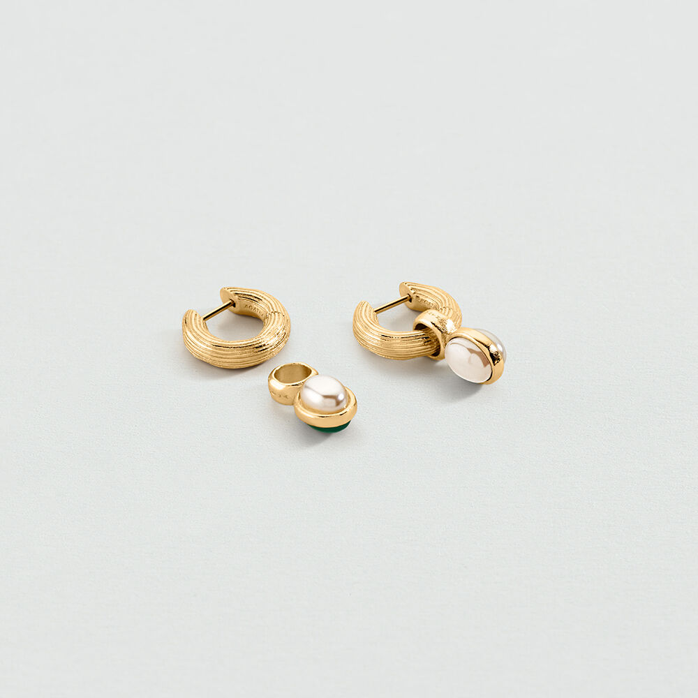 Hoops PANGEA BEADED TASSELS - Golden / Multicolor - Earrings  | Agatha