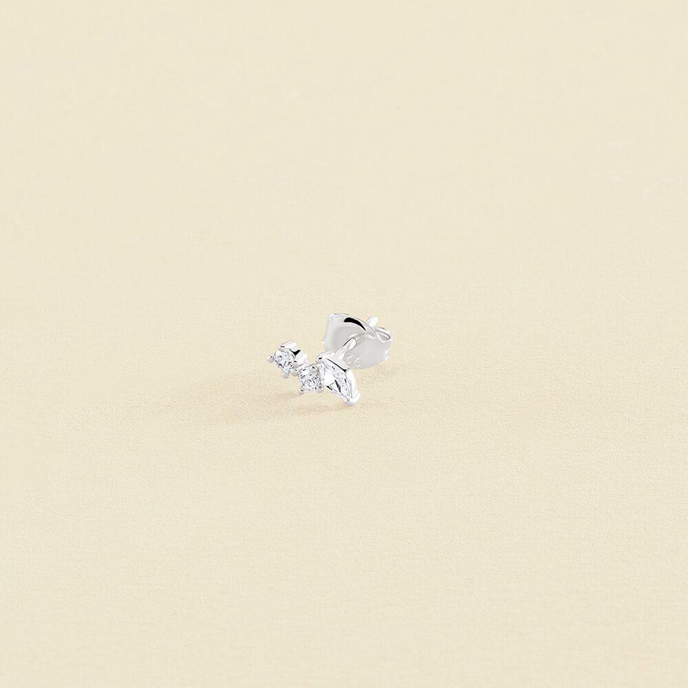 Piercing stud AMAS - Crystal / Silver - All jewellery  | Agatha