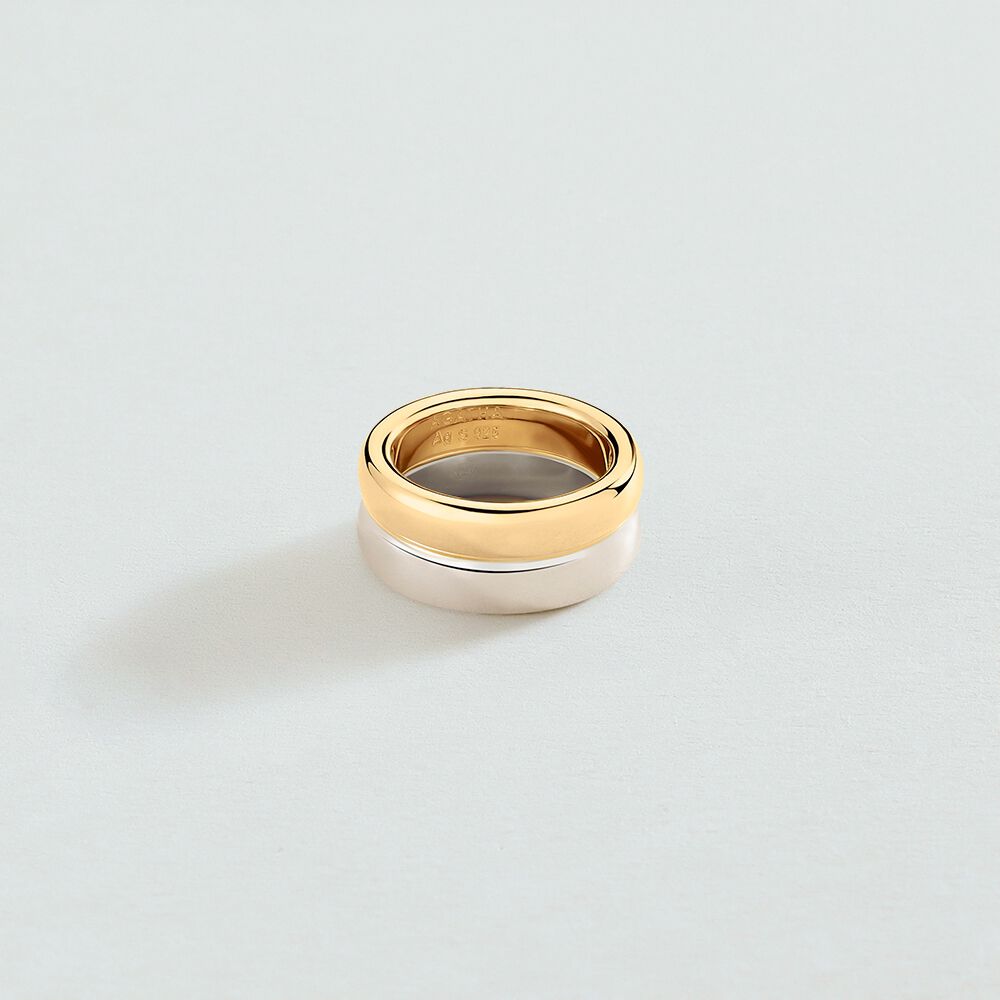 Large ring DUA - Silver / Gold - Jewellery  | Agatha