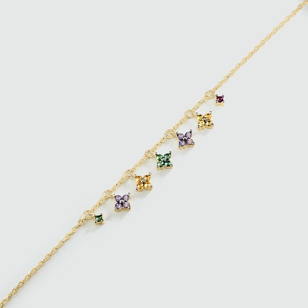 Link bracelet BELOVED - Multicolor / Gold - Genuine silver  | Agatha