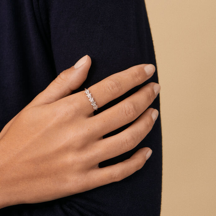 Thin ring SPACEAG - Crystal / Silver - All jewellery  | Agatha
