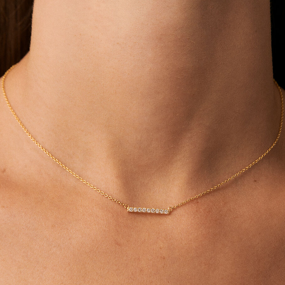 Choker necklace BARSHINE - Crystal / Gold