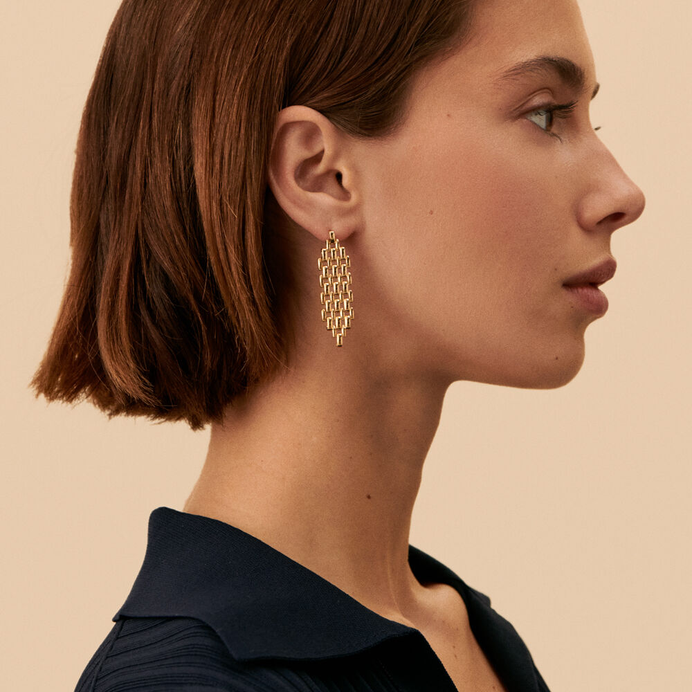 Long earrings MINUIT - Golden - Christmas  | Agatha