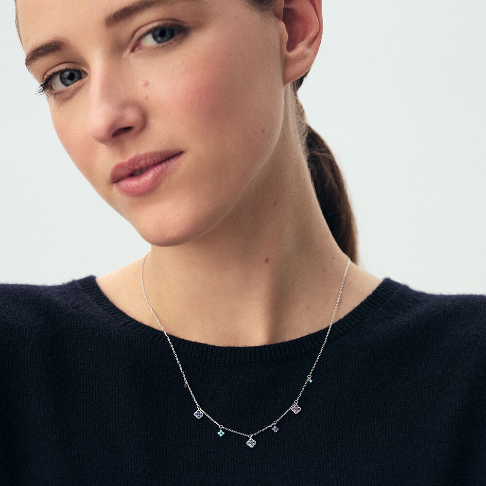 Choker necklace BELOVED - Multicolor / Silver - Choker necklace  | Agatha