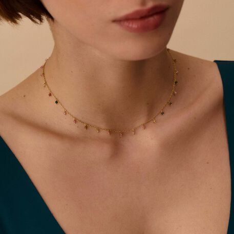 Choker necklace DANGLE - Green - All jewellery  | Agatha
