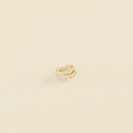 Hoop piercing SUNSHINE - Crystal / Golden - All jewellery  | Agatha