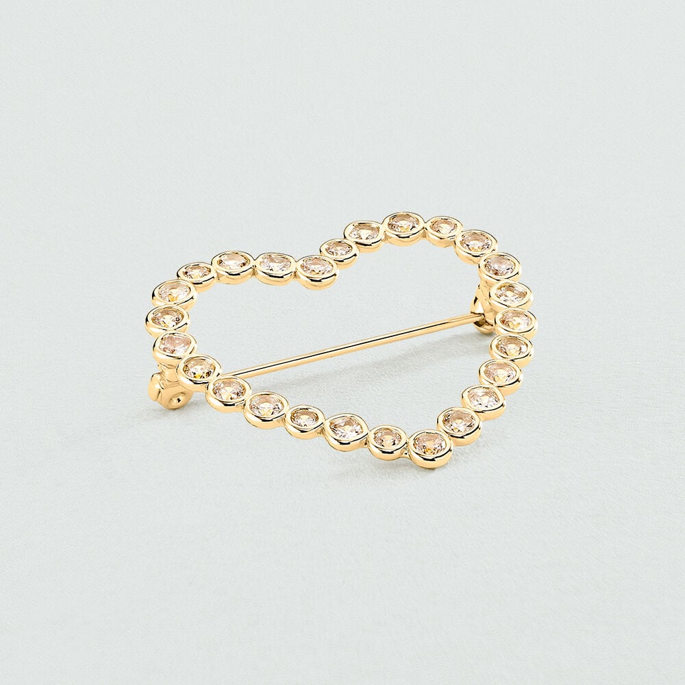 Brooch ADAMAS - Crystal / Golden - Accessories  | Agatha