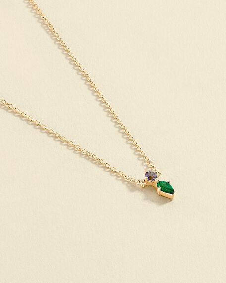 Choker necklace ASTRE - Green / Golden - All jewellery  | Agatha