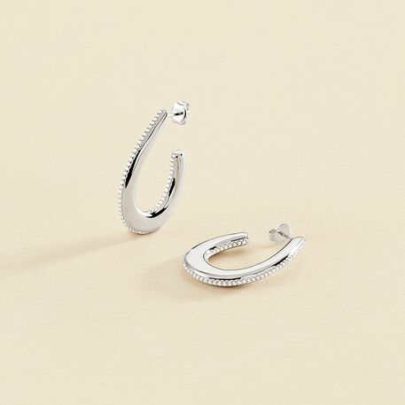 Hoops GEMINI - Crystal / Silver - All jewellery  | Agatha
