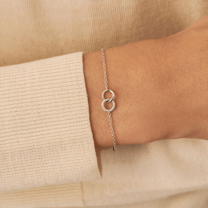 Link bracelet RONDOU - Crystal / Silver - All bracelets  | Agatha