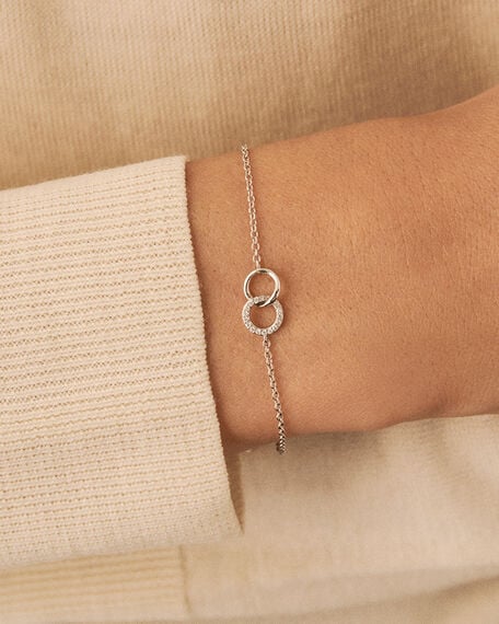 Link bracelet RONDOU - Crystal / Silver - All bracelets  | Agatha