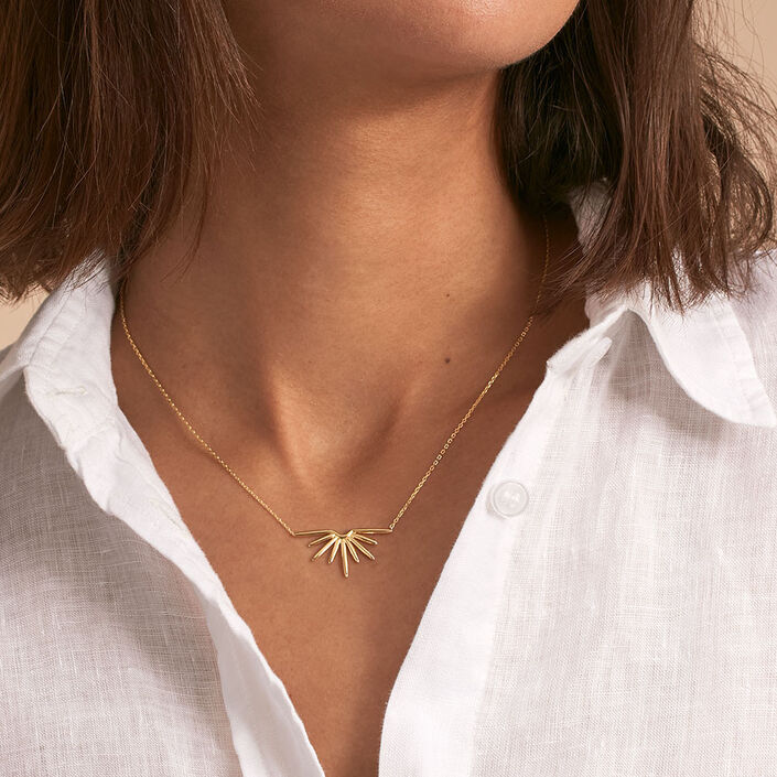 Mid-length necklace RADIEUX - Golden - All jewellery  | Agatha