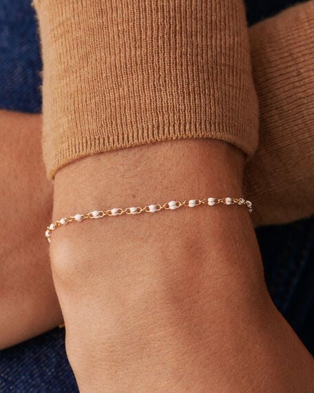 Link bracelet SMARTY - White / Gold - All bracelets  | Agatha