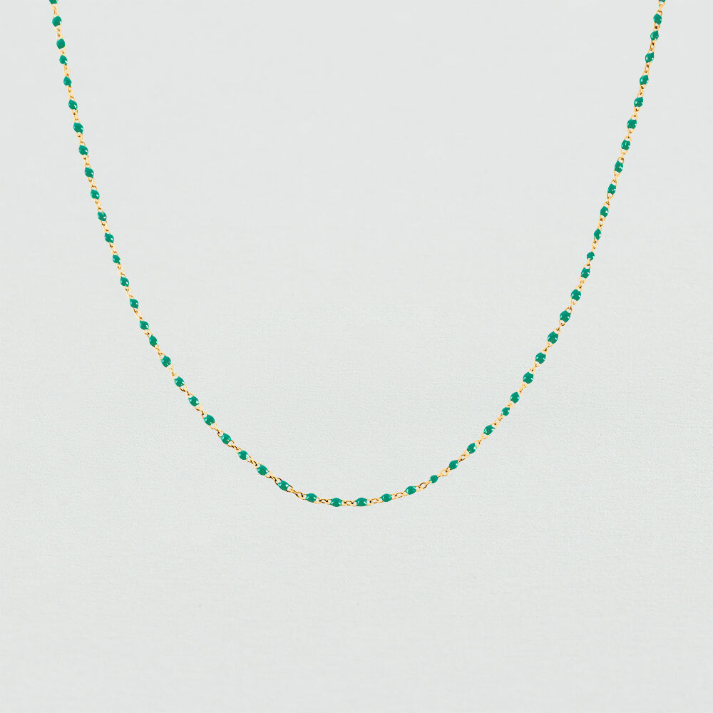 Mid-length necklace SMARTY - Green / Golden -   | Agatha