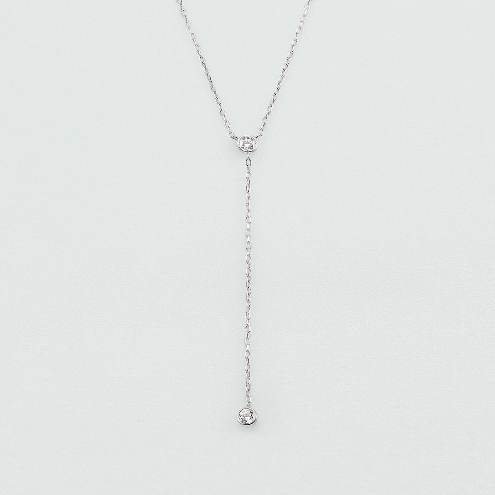 Choker necklace BRILLANT - Crystal / Silver - Genuine silver  | Agatha