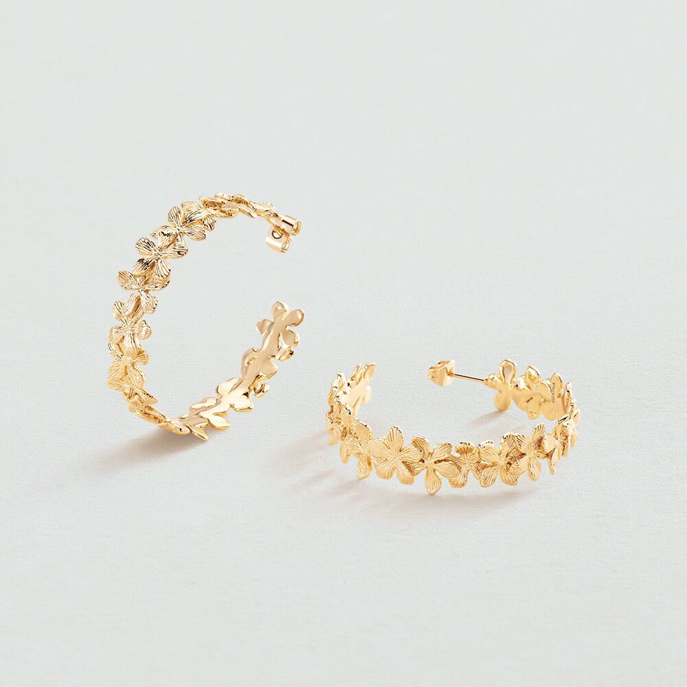 Hoops BLOOM - Golden - Earrings  | Agatha