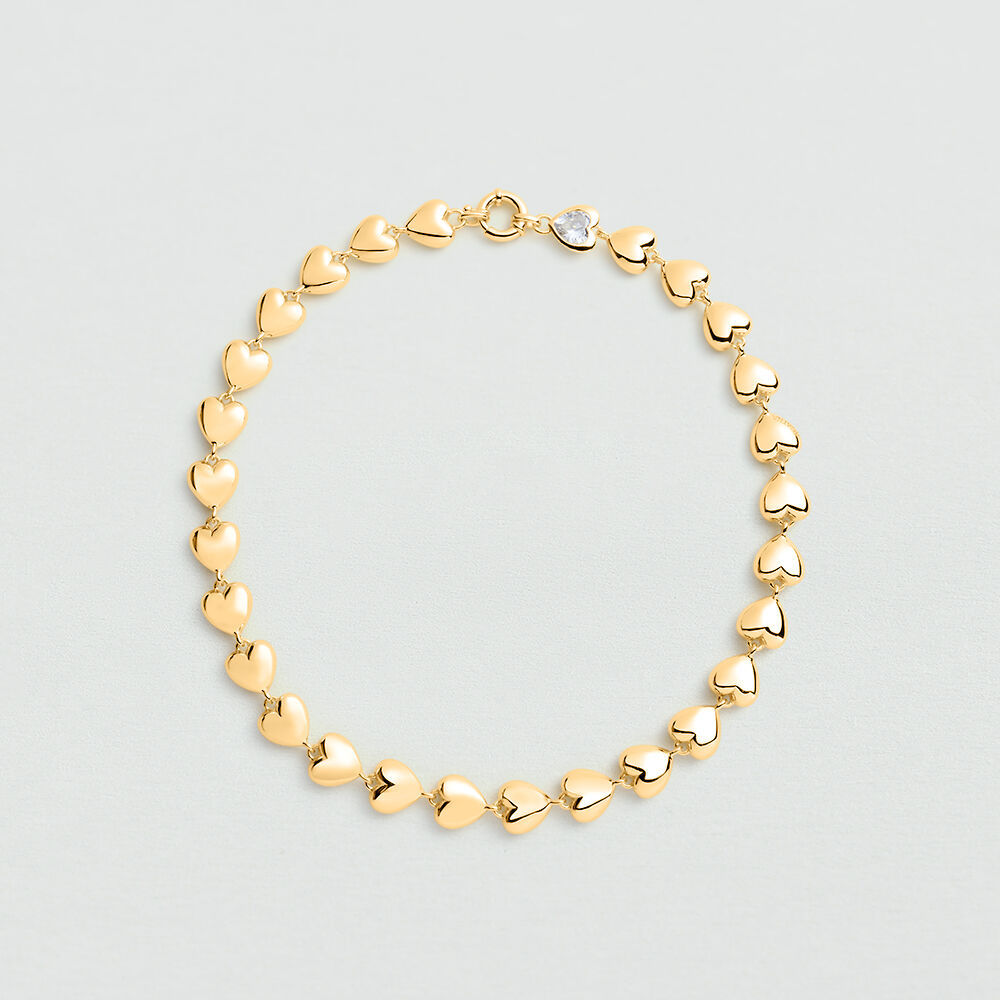 Choker necklace DESIREE - Crystal / Golden - Choker necklace  | Agatha