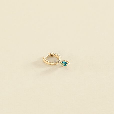 Hoop piercing MAMBA - Turquoise / Gold - All jewellery  | Agatha