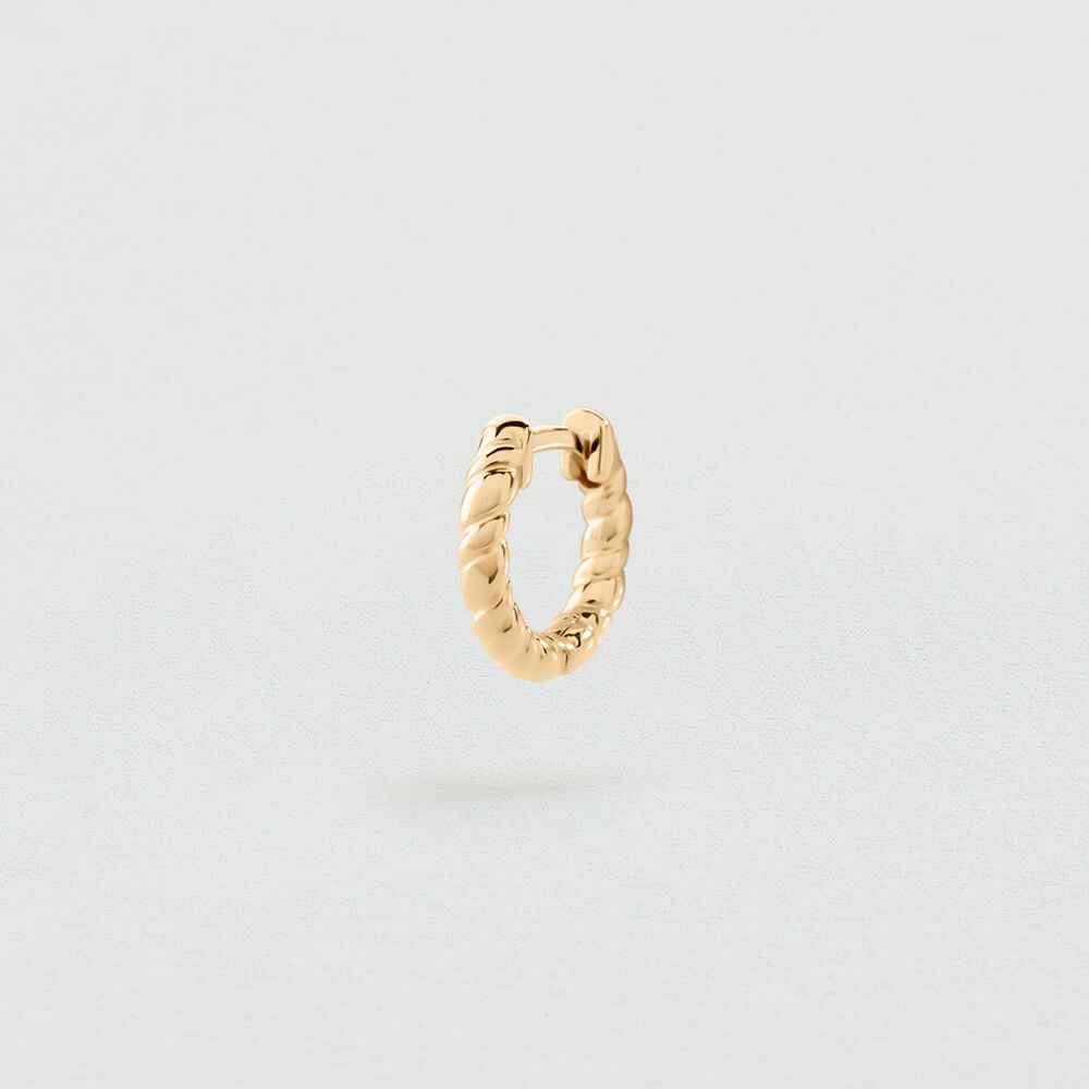 Single hoop earring MIX & MATCH - Golden - Genuine silver  | Agatha