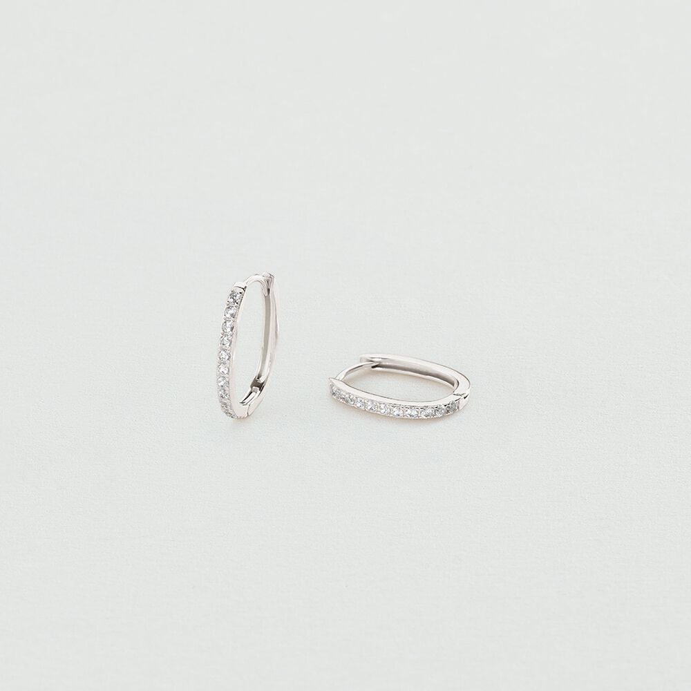 Hoops RONDOU - Crystal / Silver - Earrings  | Agatha
