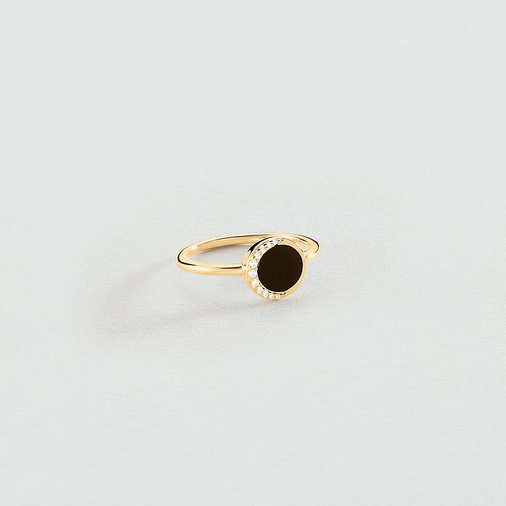 Thin ring MOONONYX - Onyx - Rings  | Agatha