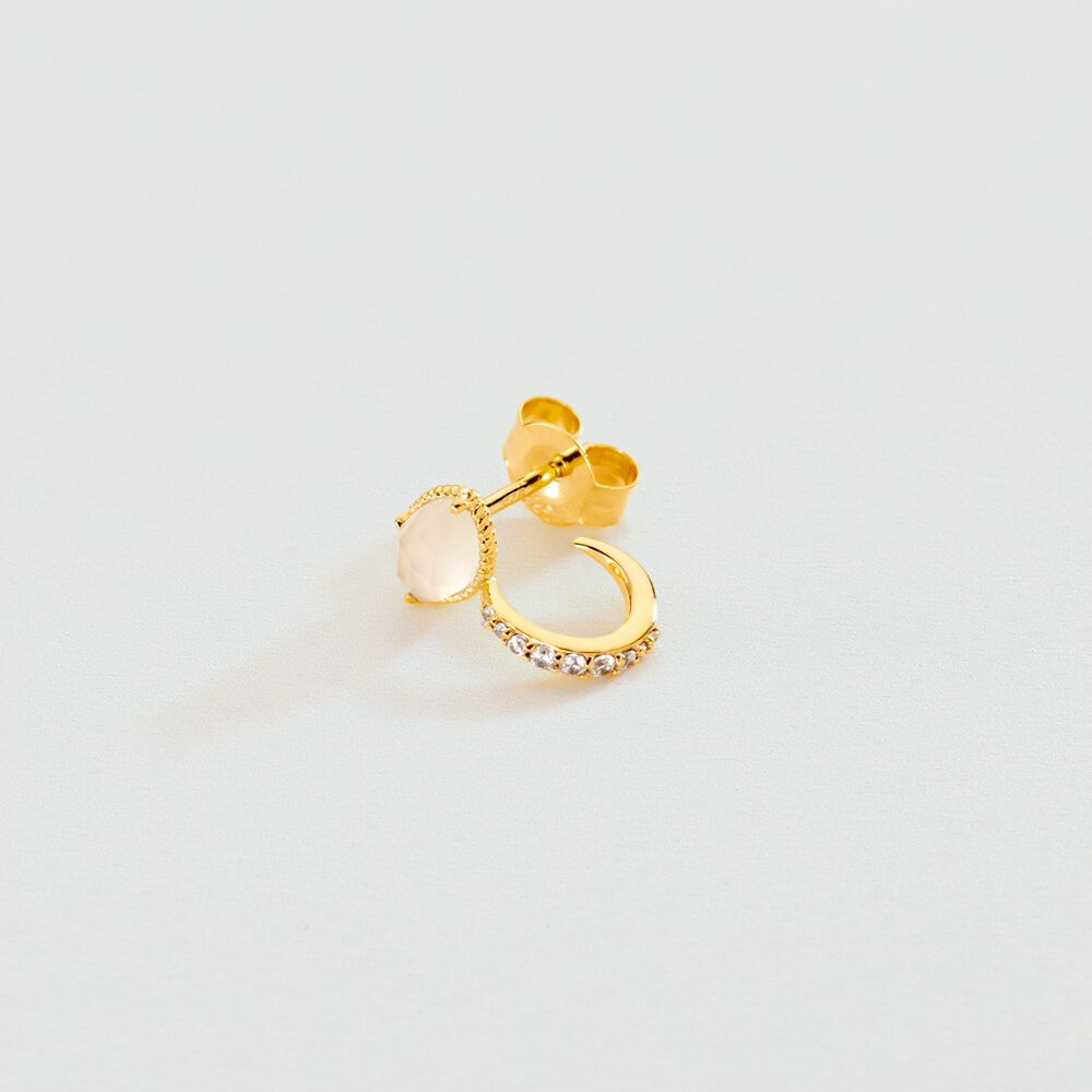 Hoop piercing PRECIEUX - White / Gold - Hoop piercing  | Agatha
