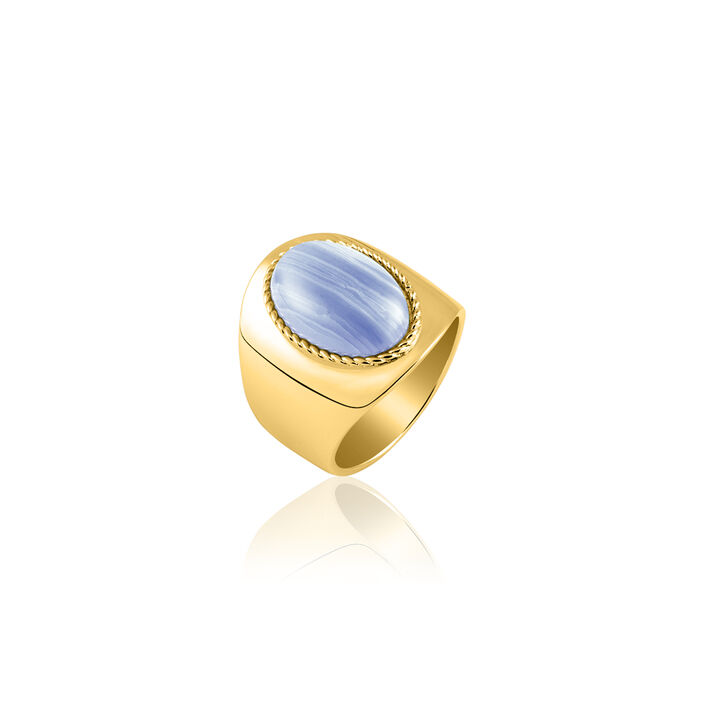 Large ring ALOHA - Blue lace - All jewellery  | Agatha