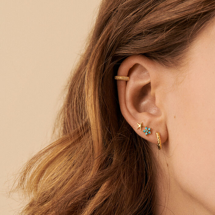 Ear cuff PAVE - Crystal / Golden - All jewellery  | Agatha