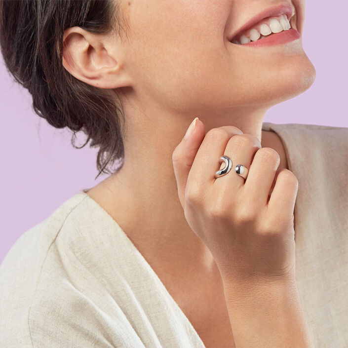 Ajustable ring ICONIQUE - Silver - Ajustable ring  | Agatha