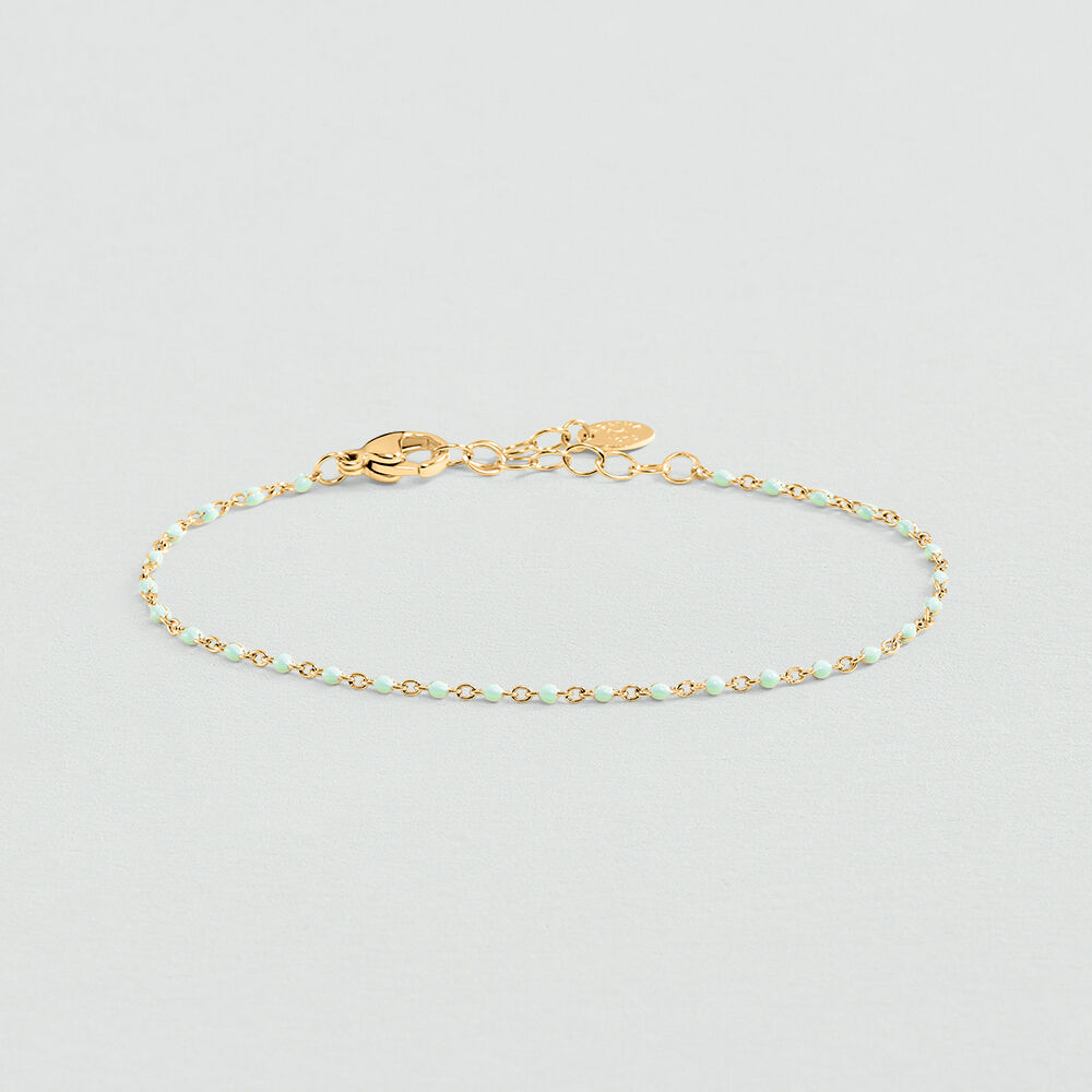 Link bracelet SMARTY - Turquoise / Gold - Bracelets  | Agatha