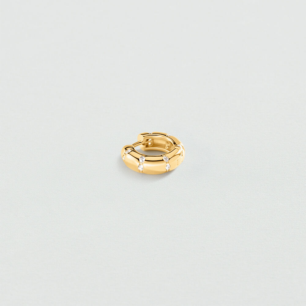 Hoops MIX & MATCH - Crystal / Golden - Earrings  | Agatha