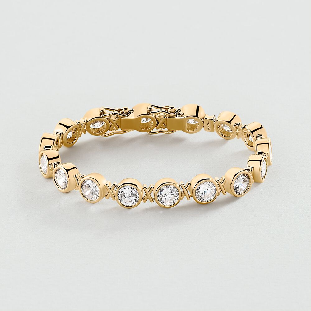 Link bracelet N-13 - Crystal / Golden - Bracelets  | Agatha