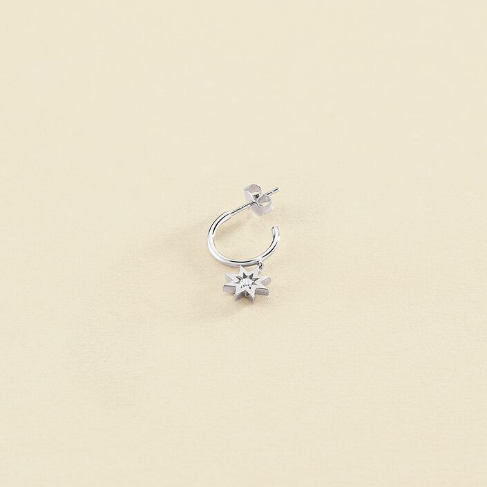Hoop piercing MIX & MATCH - Crystal / Silver - All jewellery  | Agatha