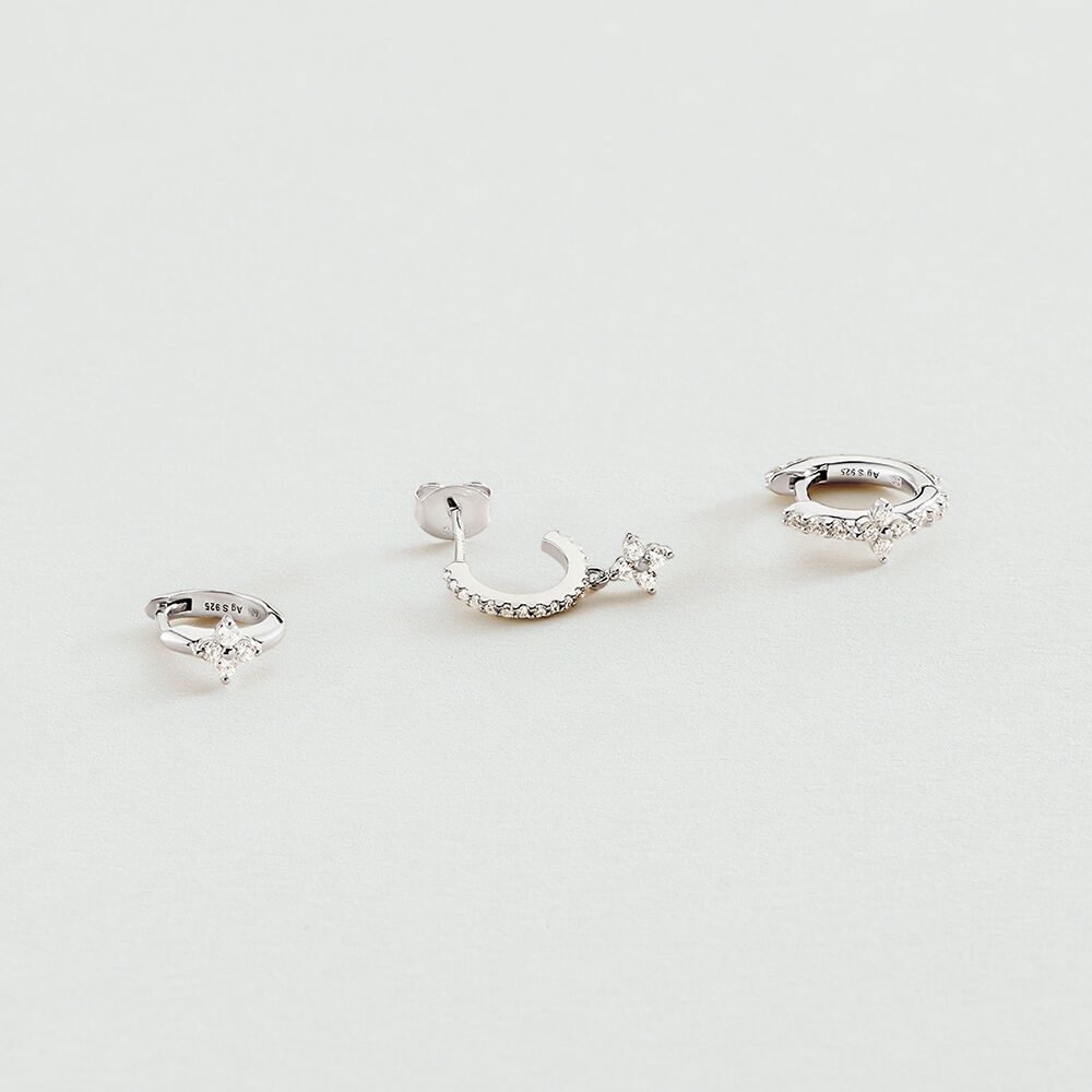 Hoop piercing BELOVED - Crystal / Silver - Hoop piercing  | Agatha