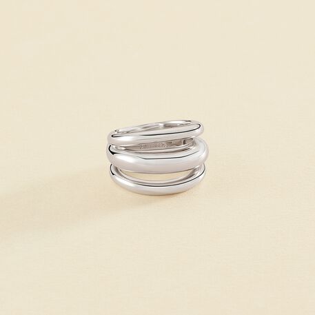 Large ring TRIJONC - Silver - 19:38  | Agatha