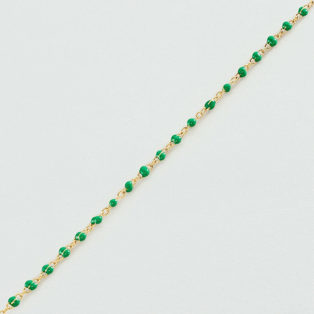 Link bracelet SMARTY - Green / Golden - Bracelets  | Agatha