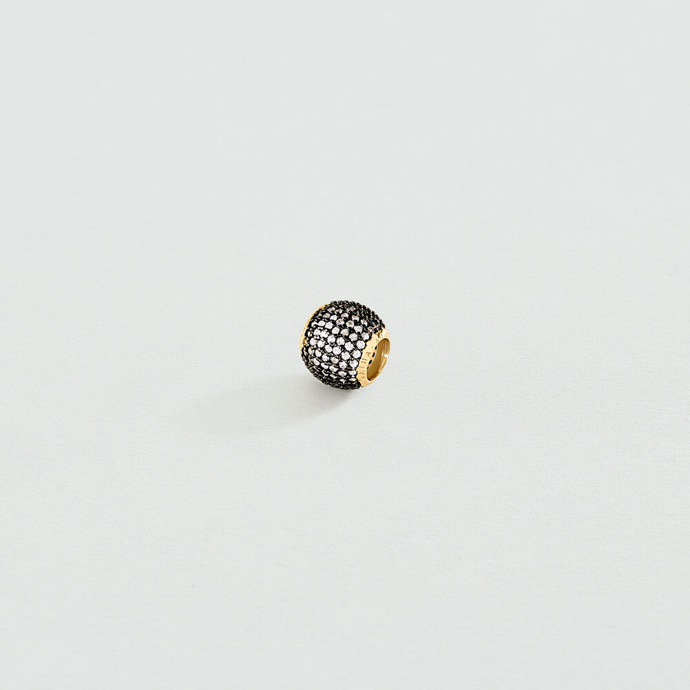 Pendant PAVÉ BALL - Gold / Gun - Jewellery  | Agatha