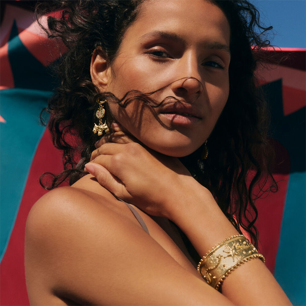 Cuff PANGEA - Golden / Multicolor - Bracelets  | Agatha