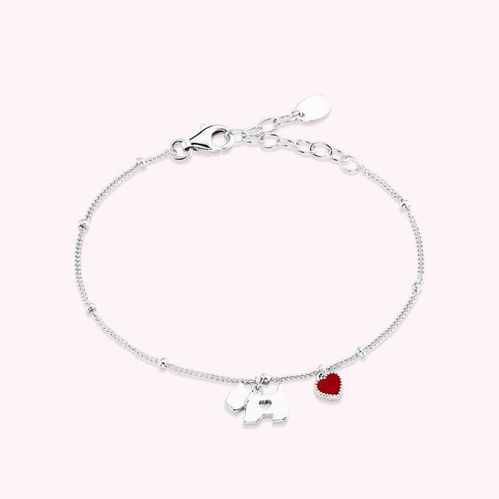 Link bracelet LOVESCOT - Red / Silver - All bracelets  | Agatha