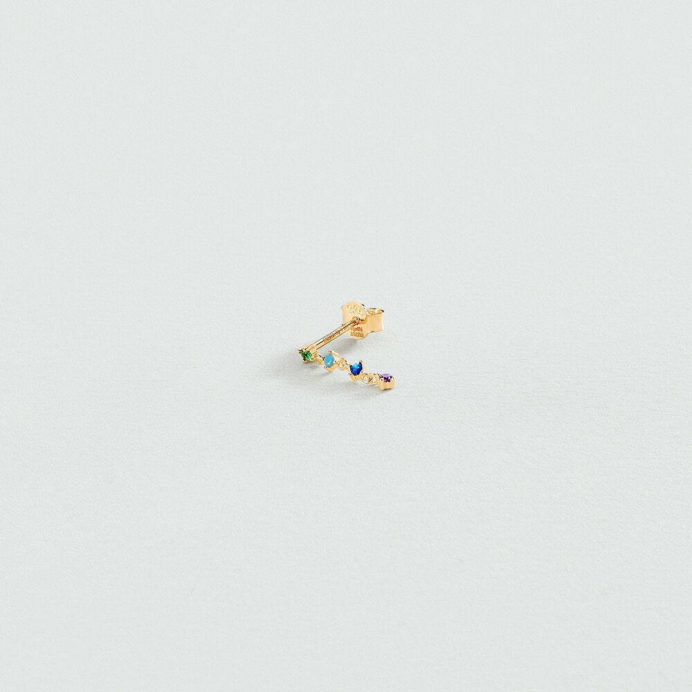 Piercing stud LISE - Blue / Gold - Jewellery  | Agatha