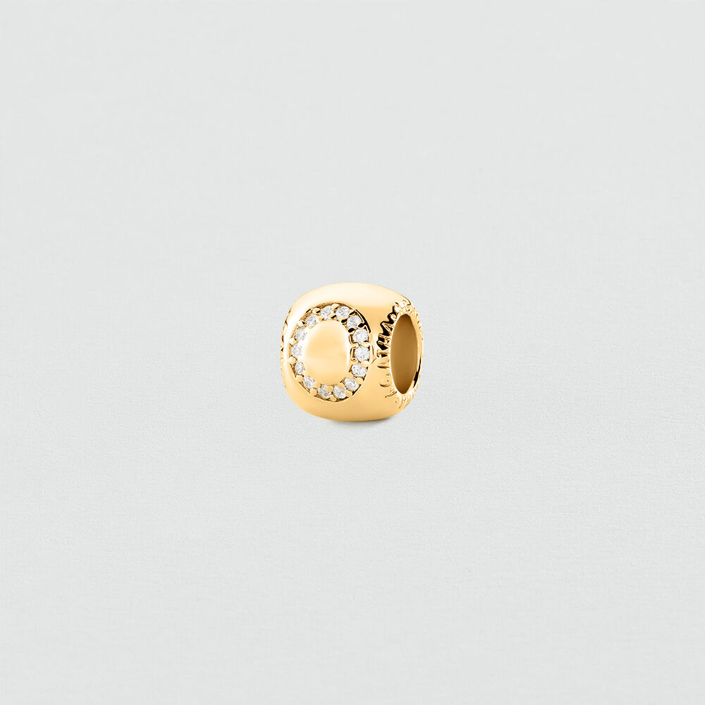 Pendant LUCKY LETTER O - Crystal / Golden - Jewellery  | Agatha