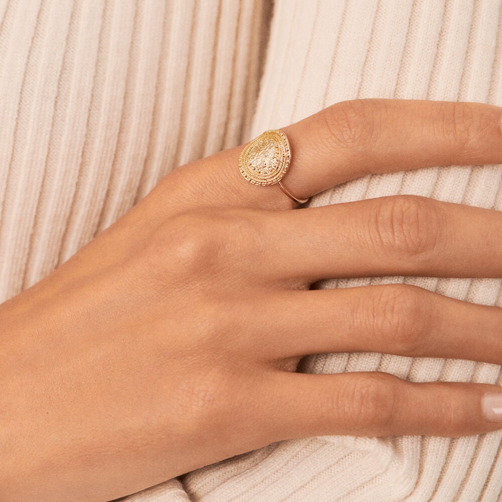 Thin ring ALICE - Golden - All jewellery  | Agatha