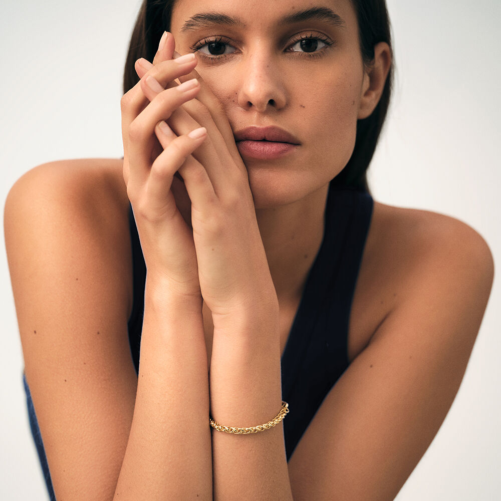 Link bracelet PALM LINK - Golden - Bracelets  | Agatha
