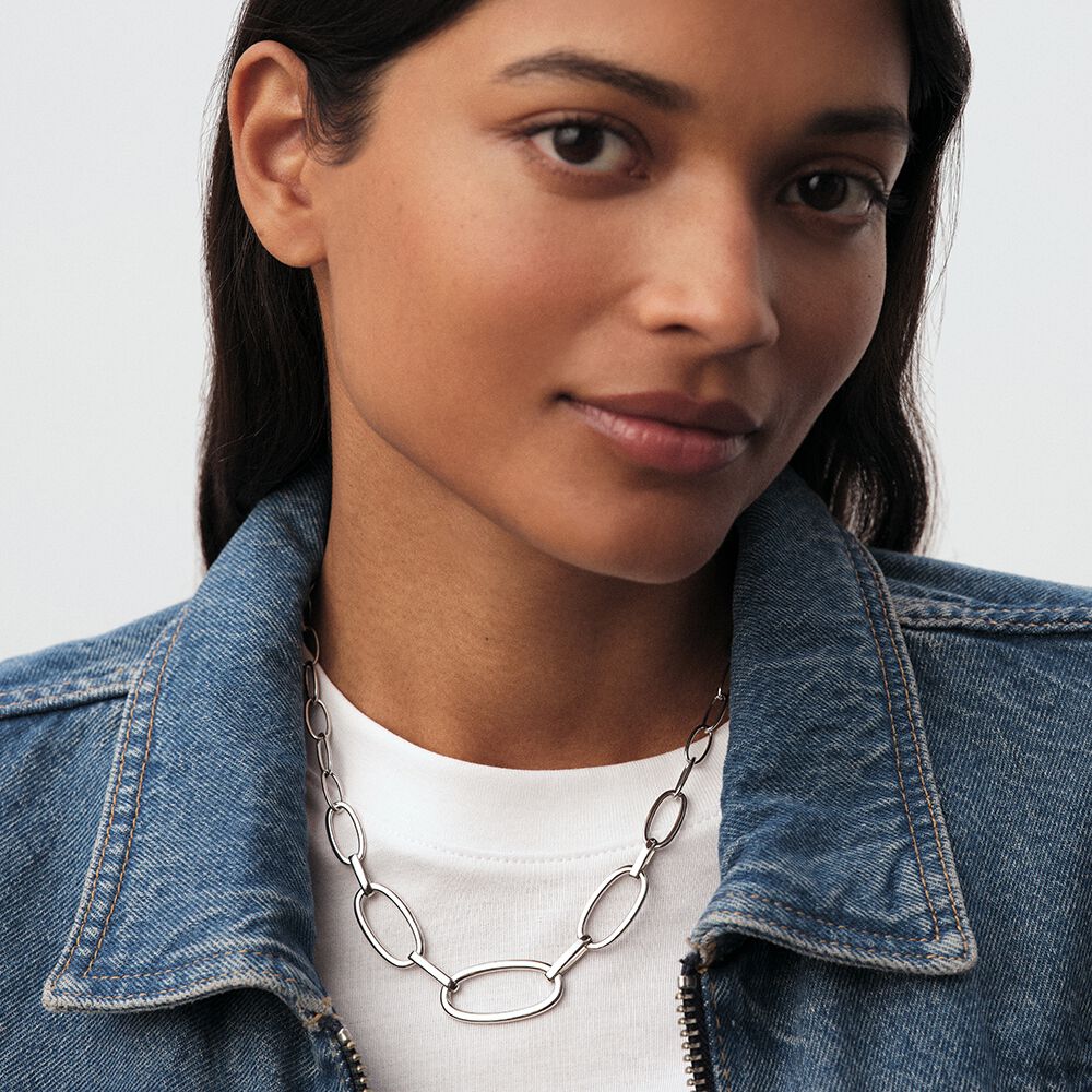 Choker necklace CHAIN - Silver - Choker necklace  | Agatha